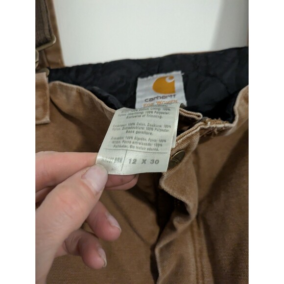 Womens Carhartt Insulated Bibs US 12 Great Condition - Picture 4 of 5